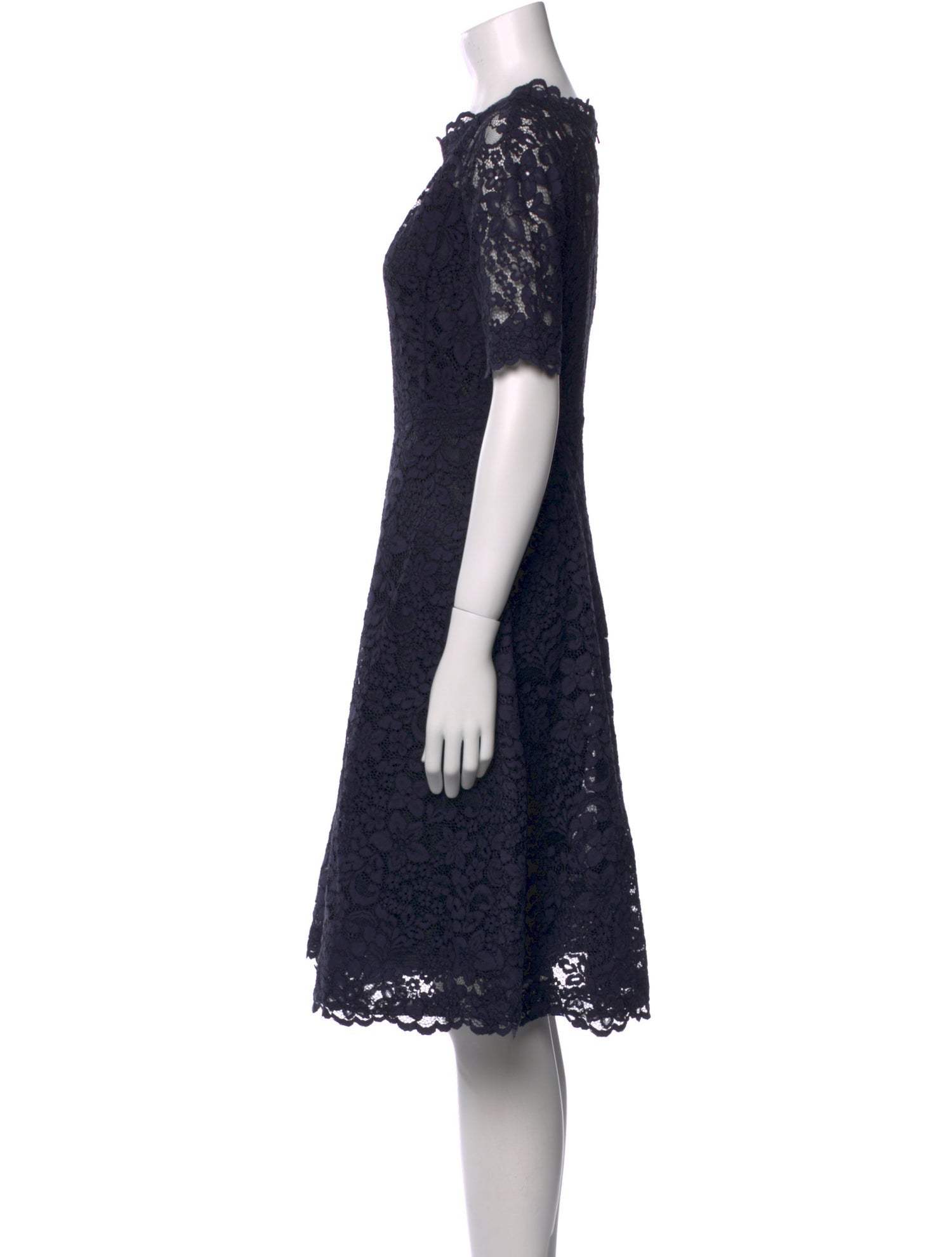 Teri Jon by Rickie Freeman Lace Pattern Knee-Length Dress