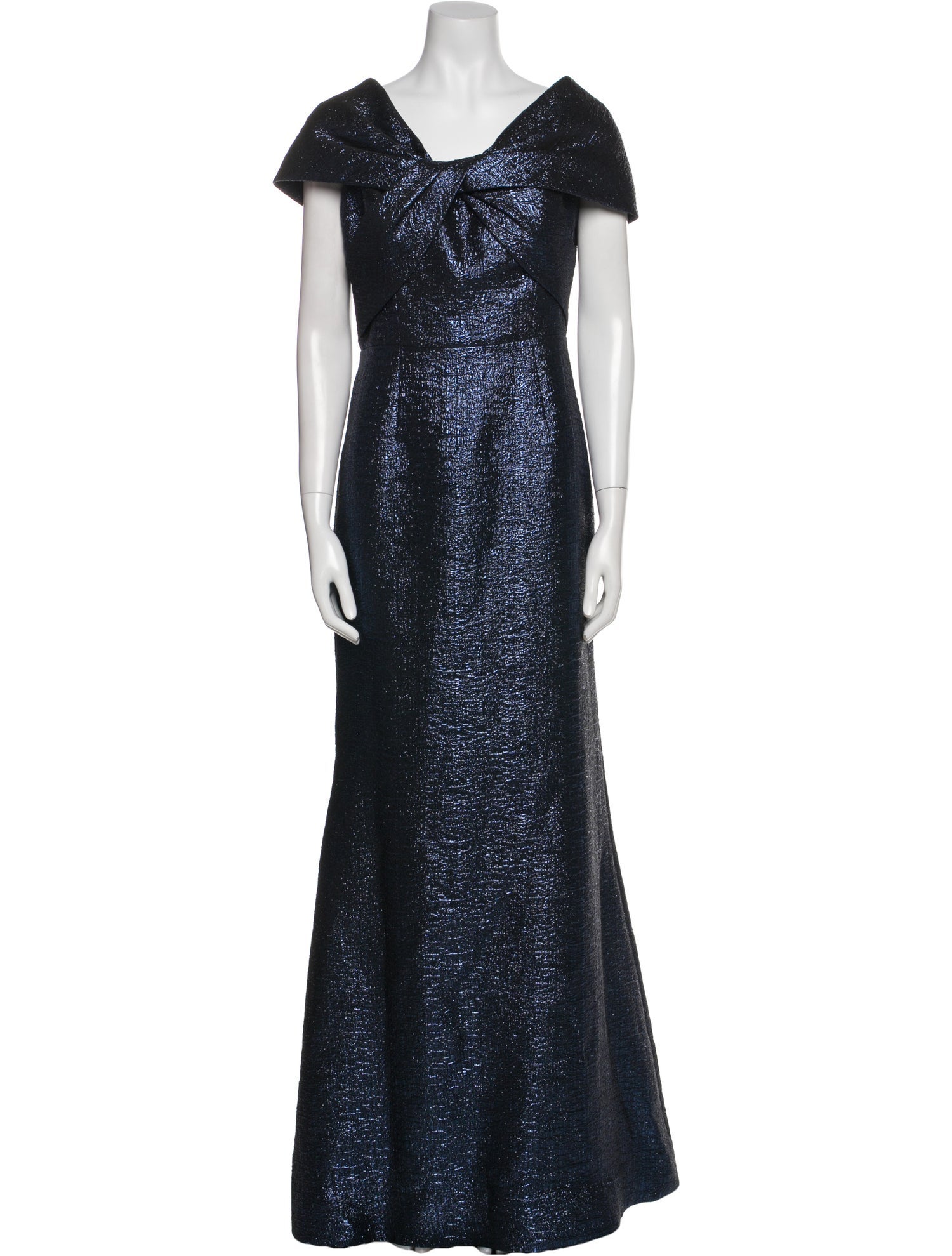 Teri Jon by Rickie Freeman V-Neck Long Dress w/ Tags