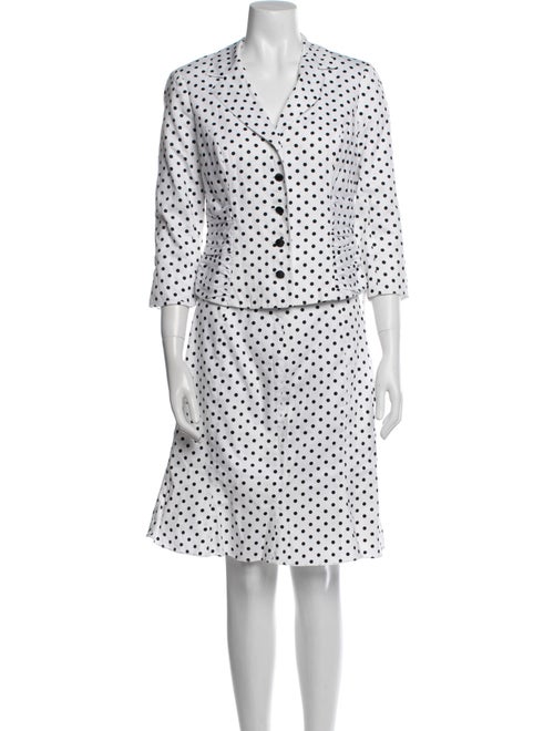 Teri Jon by Rickie Freeman Polka Dot Print Skirt Set