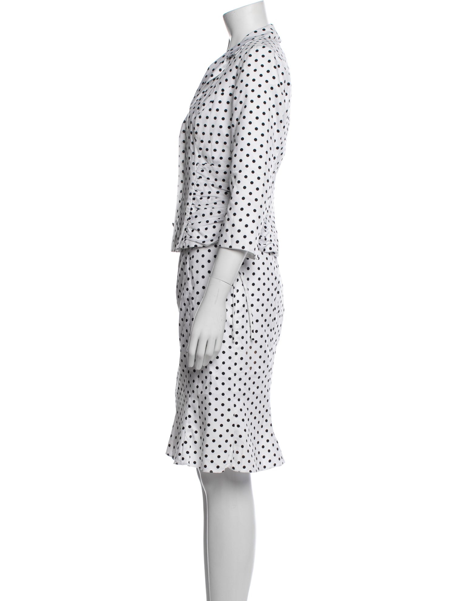 Teri Jon by Rickie Freeman Polka Dot Print Skirt Set