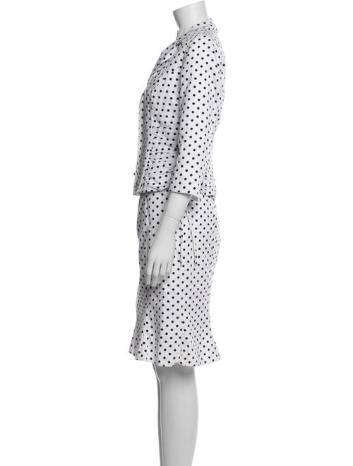Teri Jon by Rickie Freeman Polka Dot Print Skirt Set