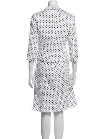 Teri Jon by Rickie Freeman Polka Dot Print Skirt Set