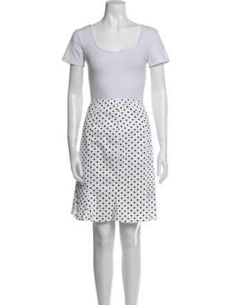 Teri Jon by Rickie Freeman Polka Dot Print Skirt Set