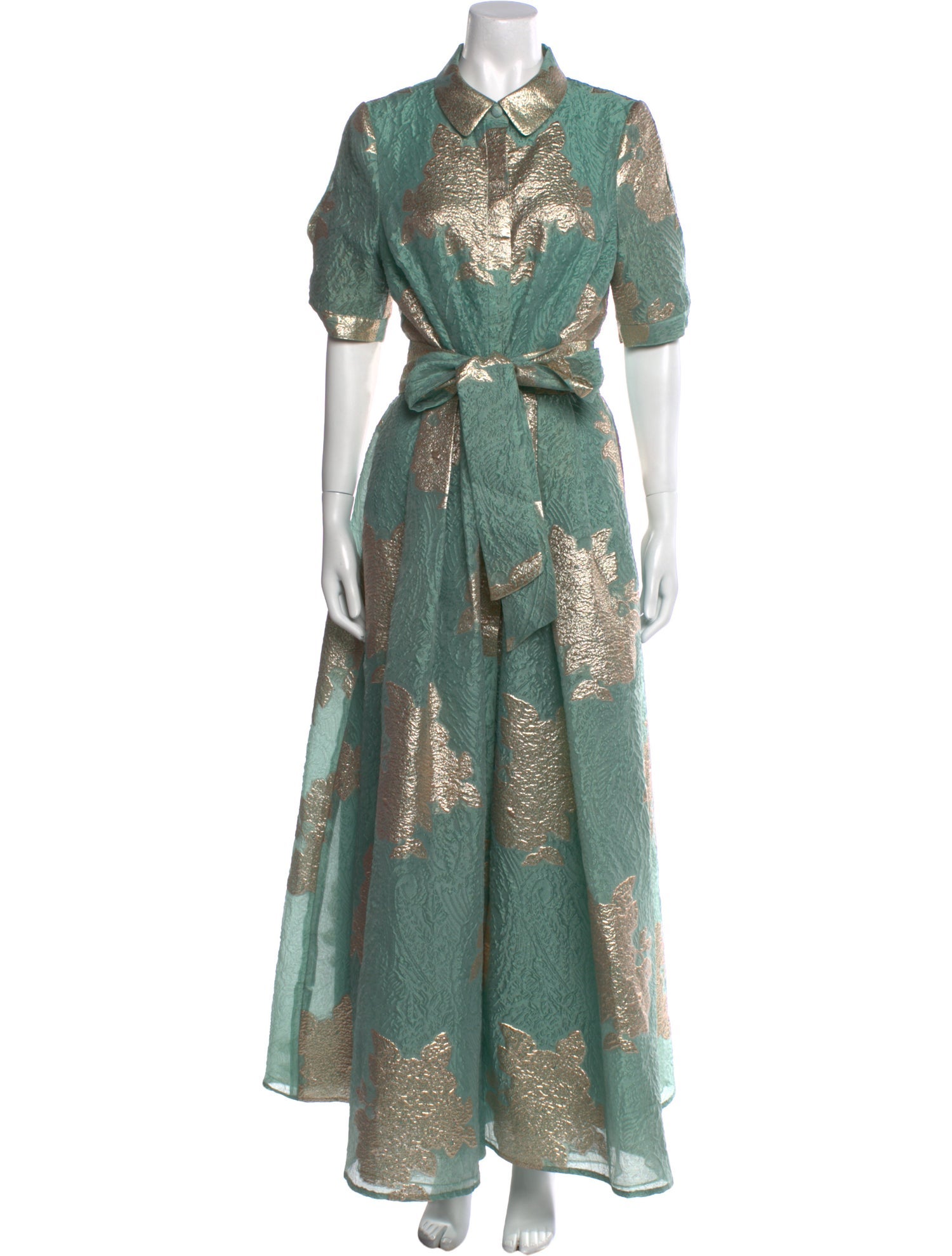 Teri Jon by Rickie Freeman Printed Long Dress