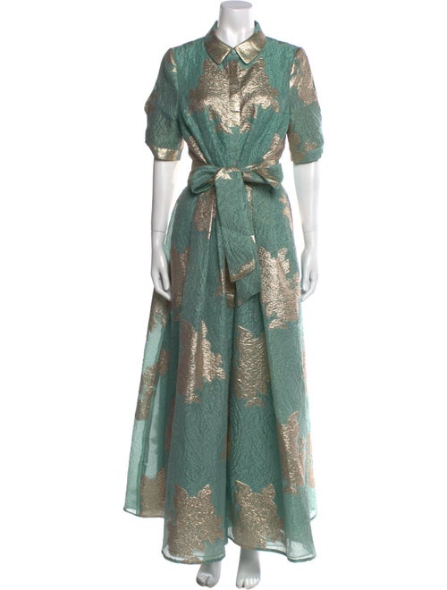 Teri Jon by Rickie Freeman Printed Long Dress