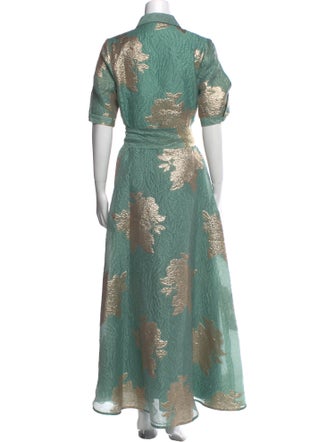 Teri Jon by Rickie Freeman Printed Long Dress