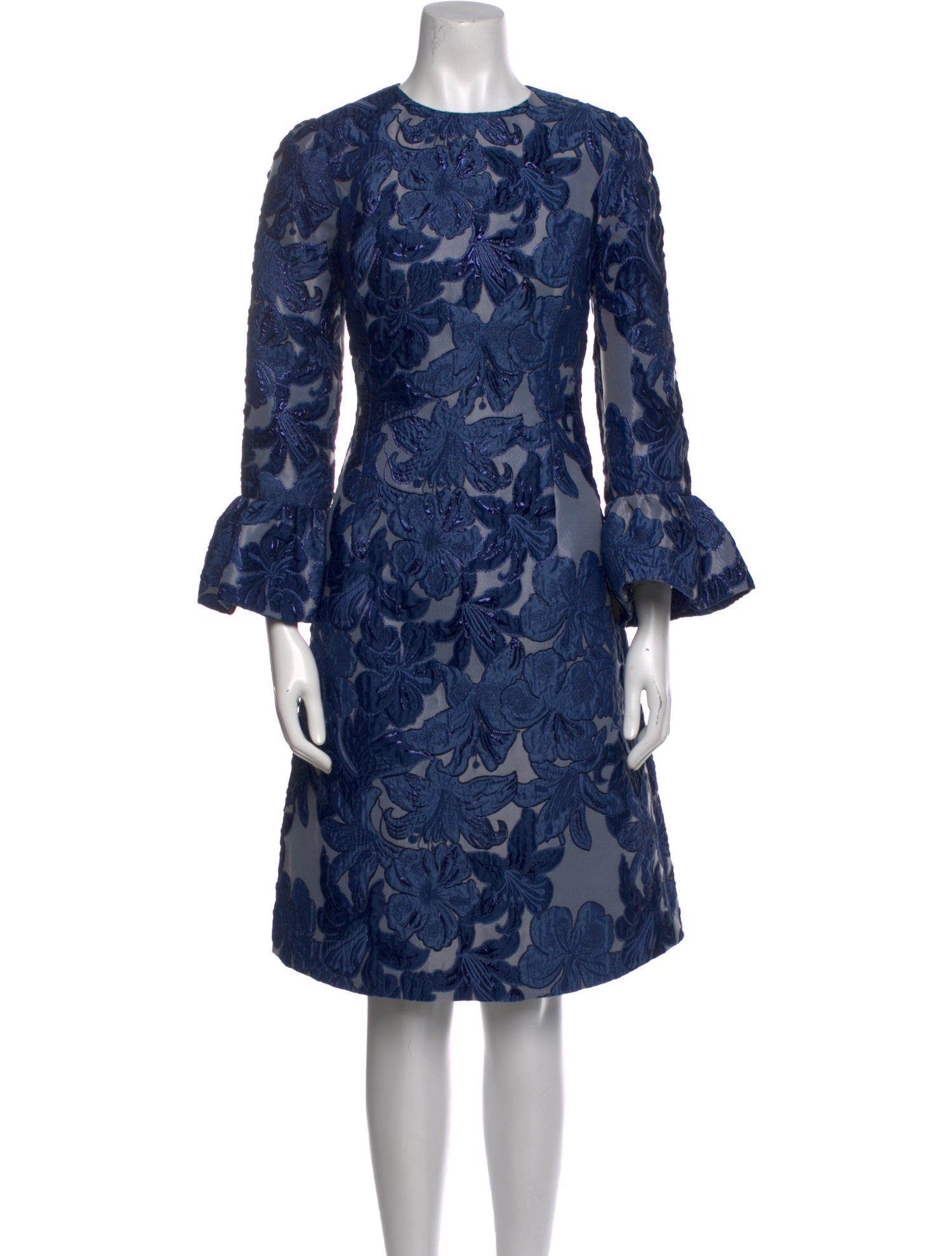 Teri Jon by Rickie Freeman Floral Print Midi Length Dress w/ Tags