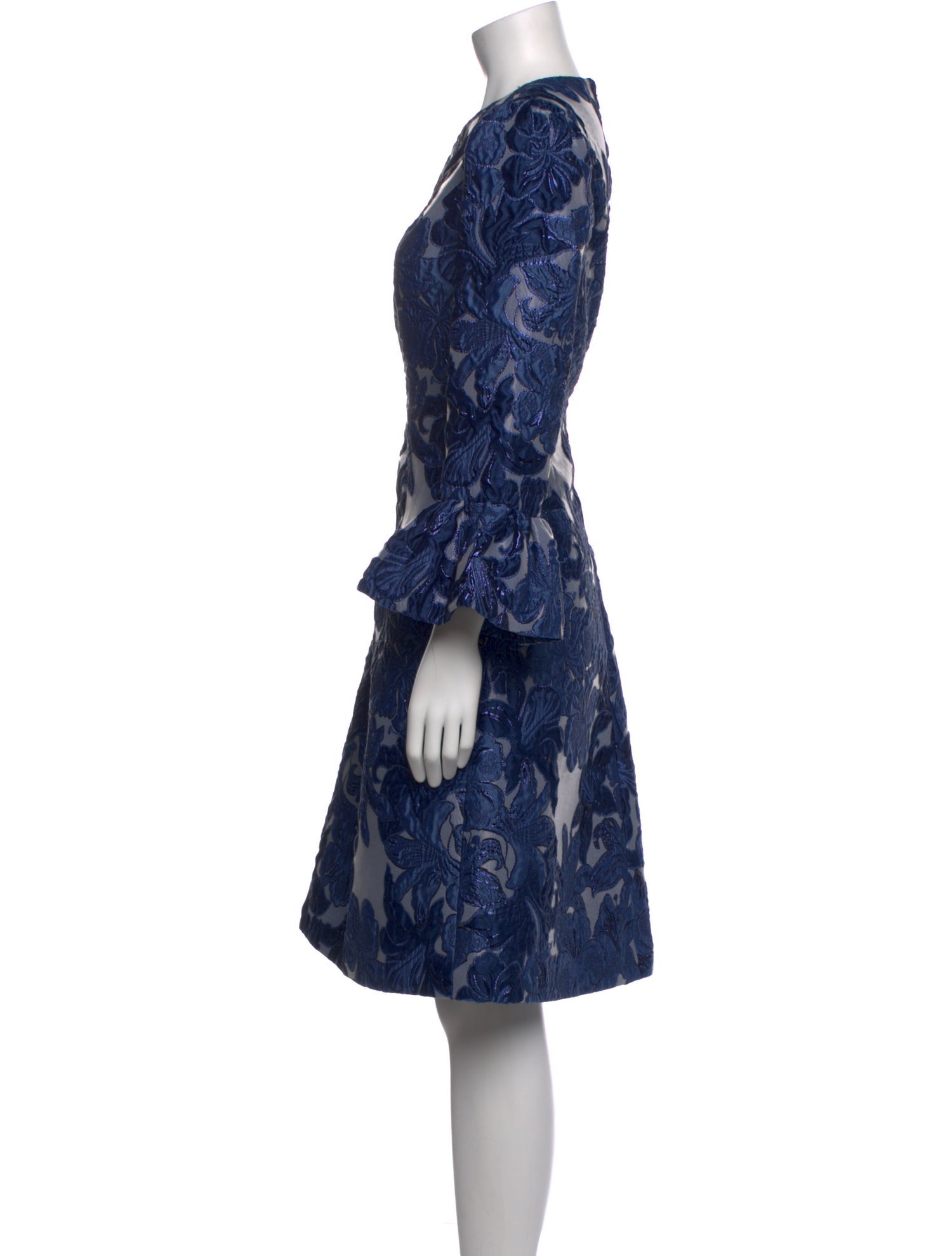 Teri Jon by Rickie Freeman Floral Print Midi Length Dress w/ Tags