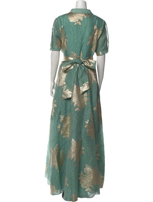 Teri Jon by Rickie Freeman Floral Print Long Dress