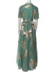 Teri Jon by Rickie Freeman Floral Print Long Dress