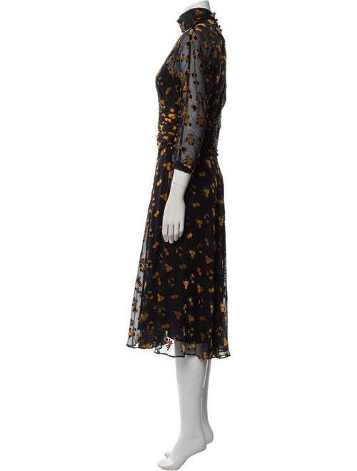Teri Jon by Rickie Freeman Floral Print Midi Length Dress