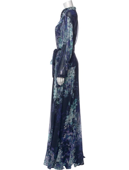 Teri Jon by Rickie Freeman Floral Print Long Dress
