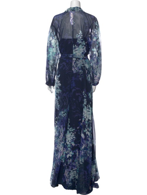 Teri Jon by Rickie Freeman Floral Print Long Dress