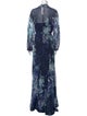 Teri Jon by Rickie Freeman Floral Print Long Dress