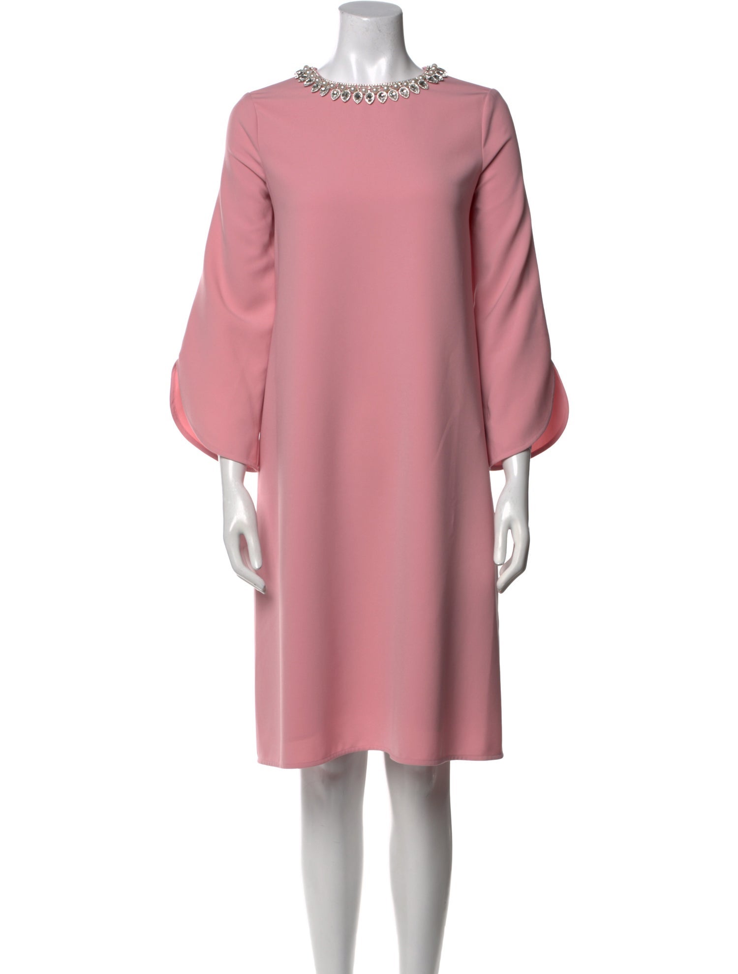 Teri Jon by Rickie Freeman Bateau Neckline Knee-Length Dress w/ Tags