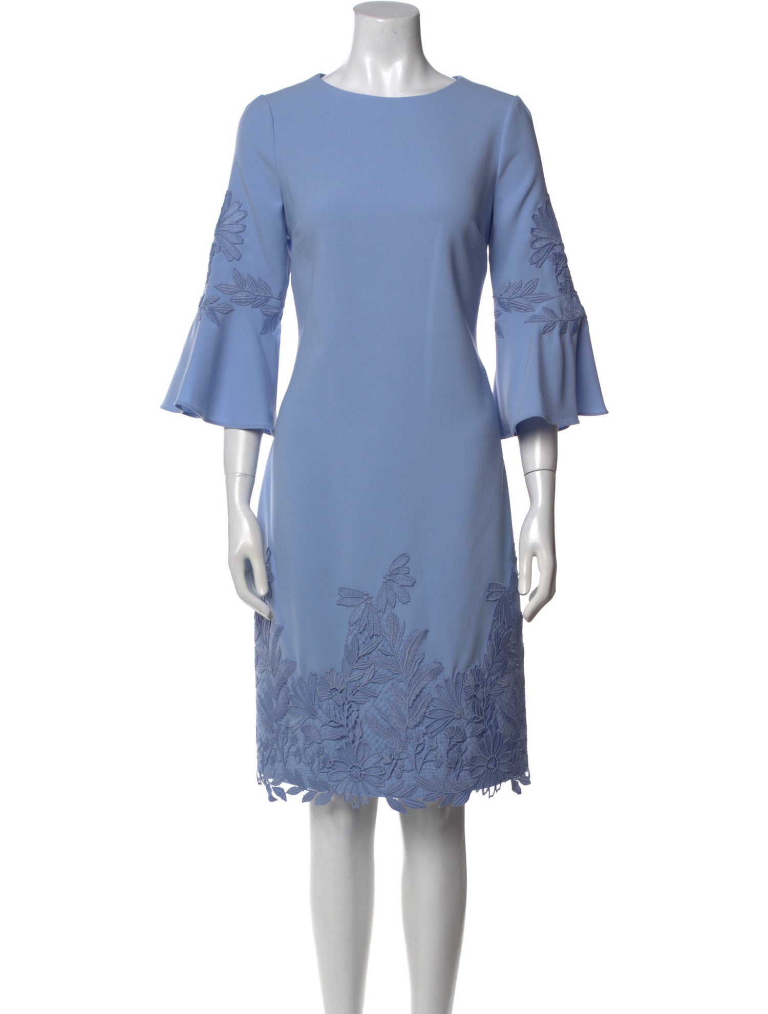 Teri Jon by Rickie Freeman Bateau Neckline Knee-Length Dress w/ Tags