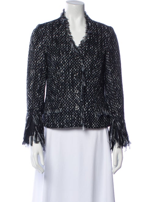 Teri Jon by Rickie Freeman Wool Tweed Pattern Evening Jacket