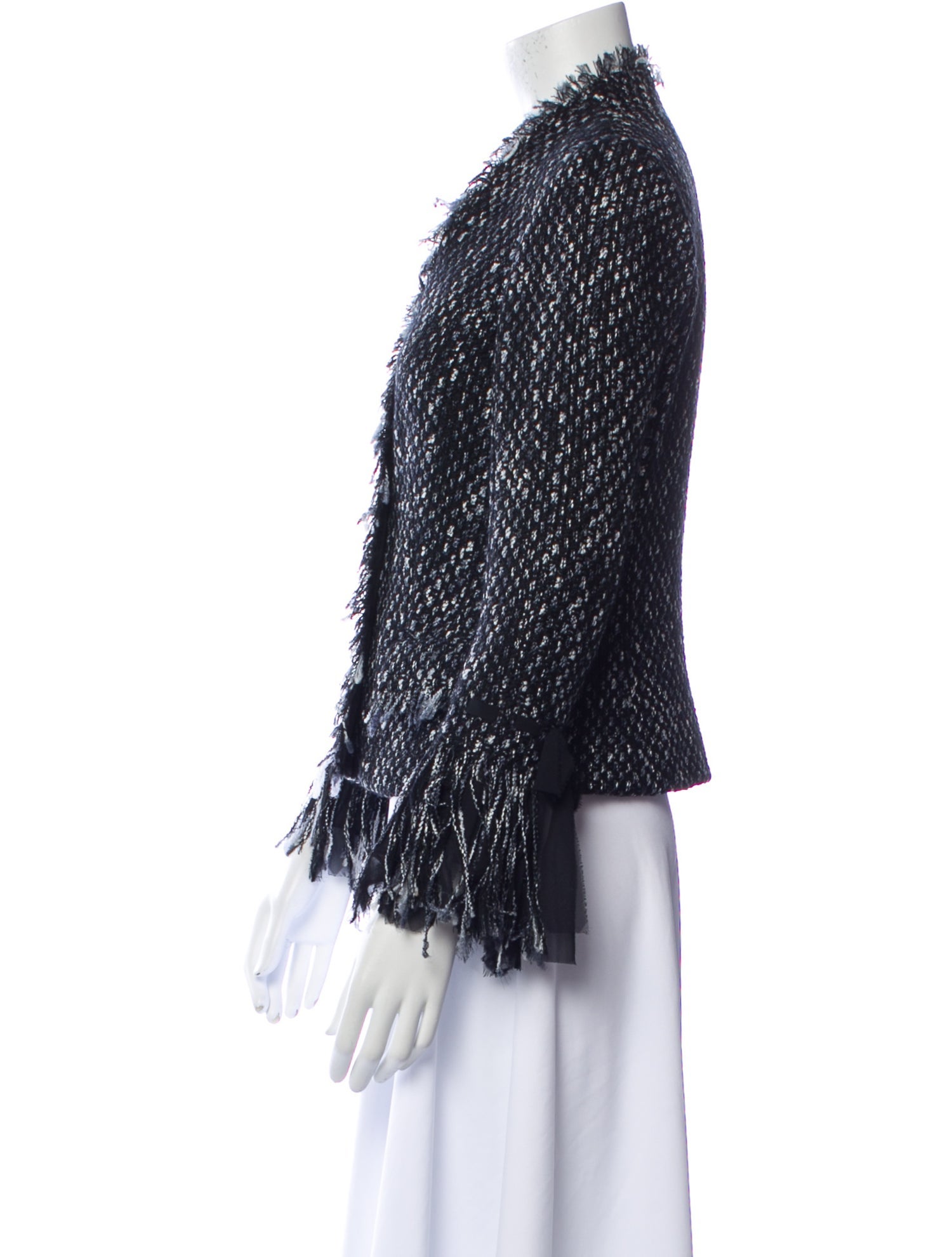 Teri Jon by Rickie Freeman Wool Tweed Pattern Evening Jacket