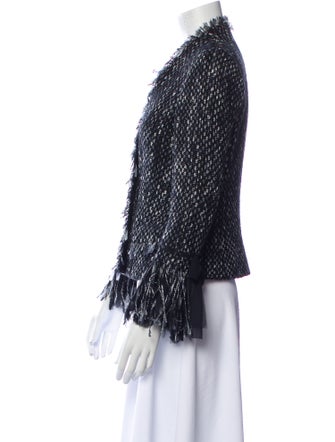 Teri Jon by Rickie Freeman Wool Tweed Pattern Evening Jacket