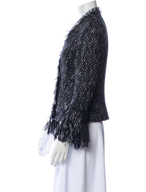 Teri Jon by Rickie Freeman Wool Tweed Pattern Evening Jacket