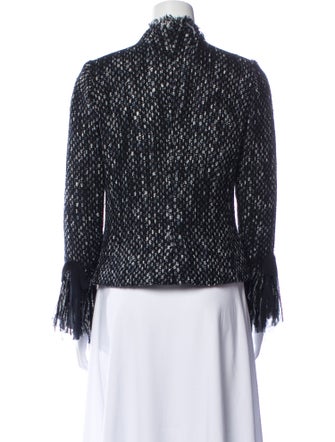 Teri Jon by Rickie Freeman Wool Tweed Pattern Evening Jacket