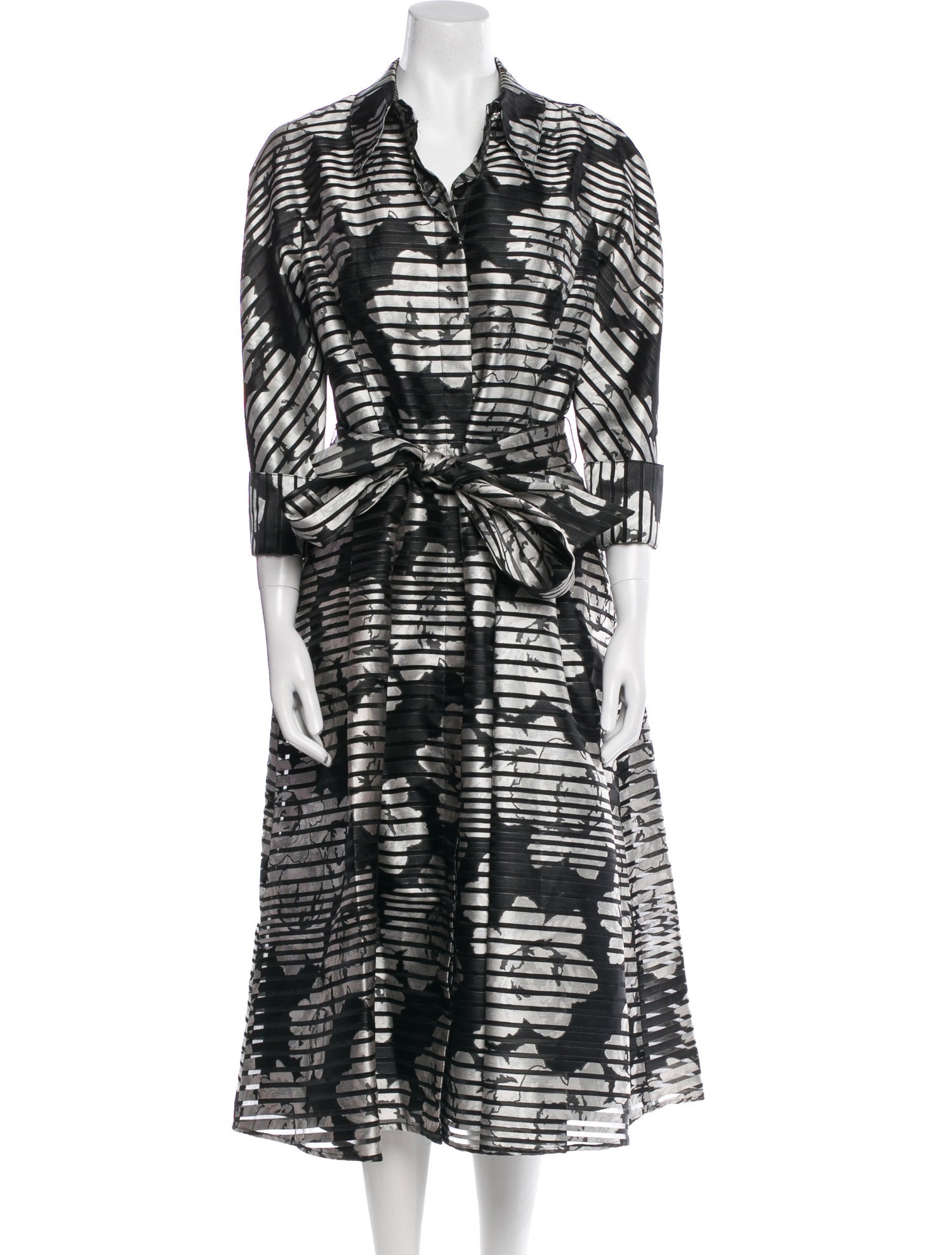 Teri Jon by Rickie Freeman Printed Midi Length Dress