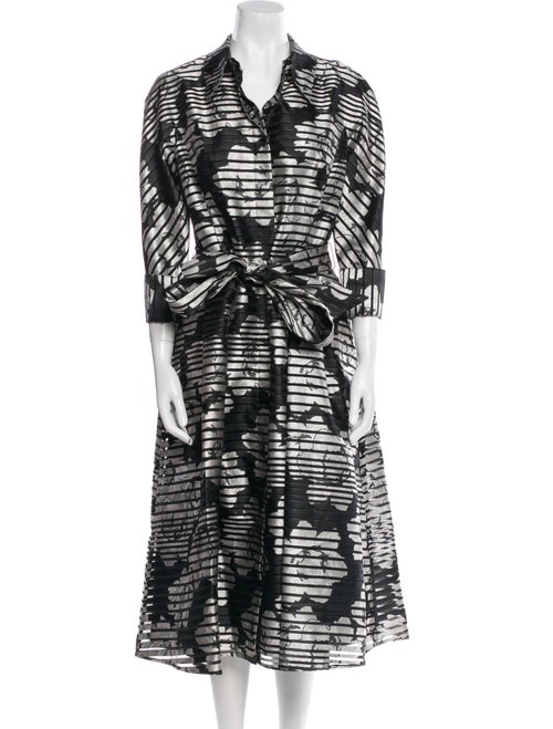 Teri Jon by Rickie Freeman Printed Midi Length Dress