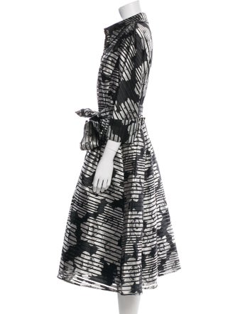 Teri Jon by Rickie Freeman Printed Midi Length Dress