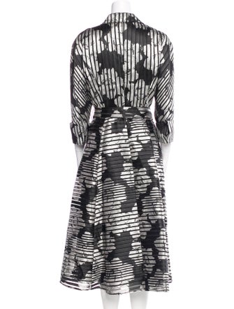 Teri Jon by Rickie Freeman Printed Midi Length Dress