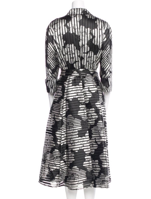 Teri Jon by Rickie Freeman Printed Midi Length Dress
