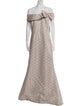 Teri Jon by Rickie Freeman Off-The-Shoulder Long Dress