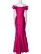 Teri Jon by Rickie Freeman Off-The-Shoulder Long Dress