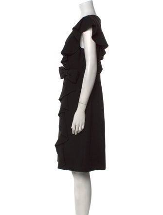 Teri Jon by Rickie Freeman V-Neck Knee-Length Dress