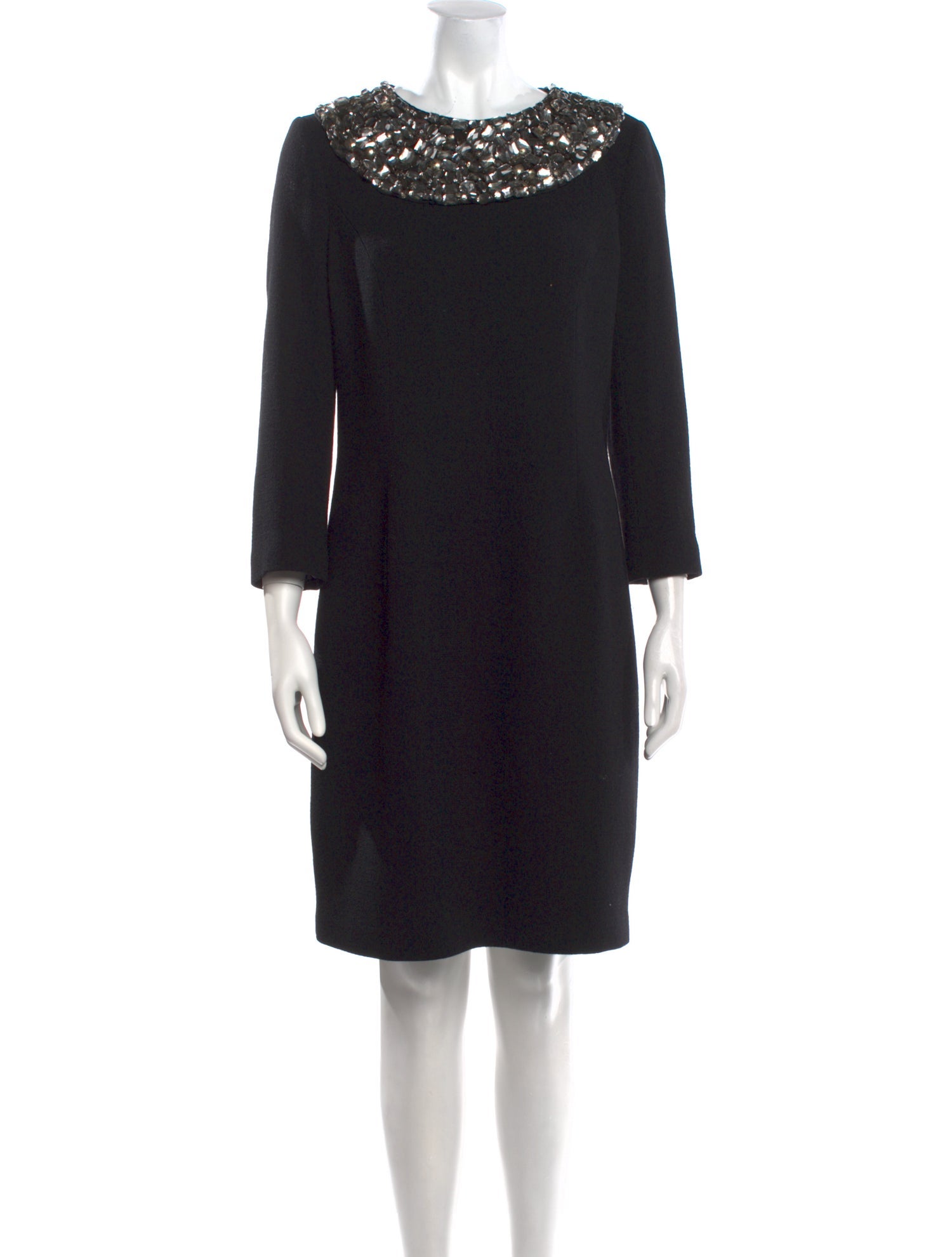 Teri Jon by Rickie Freeman Wool Knee-Length Dress