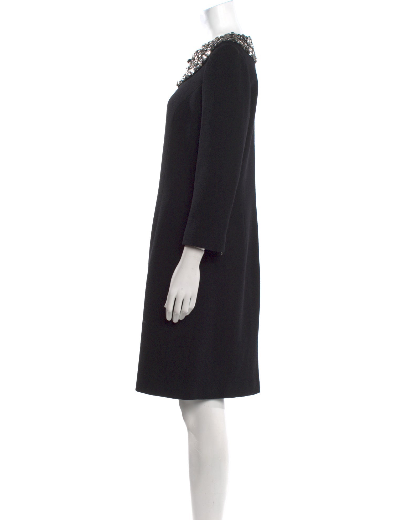 Teri Jon by Rickie Freeman Wool Knee-Length Dress