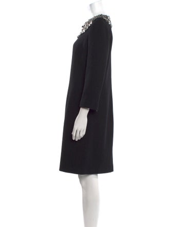 Teri Jon by Rickie Freeman Wool Knee-Length Dress