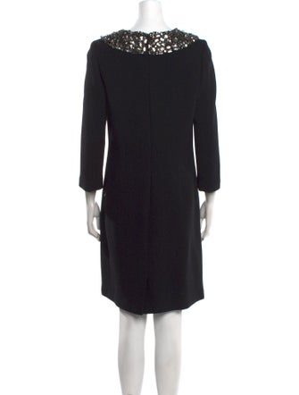Teri Jon by Rickie Freeman Wool Knee-Length Dress