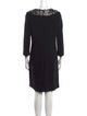 Teri Jon by Rickie Freeman Wool Knee-Length Dress