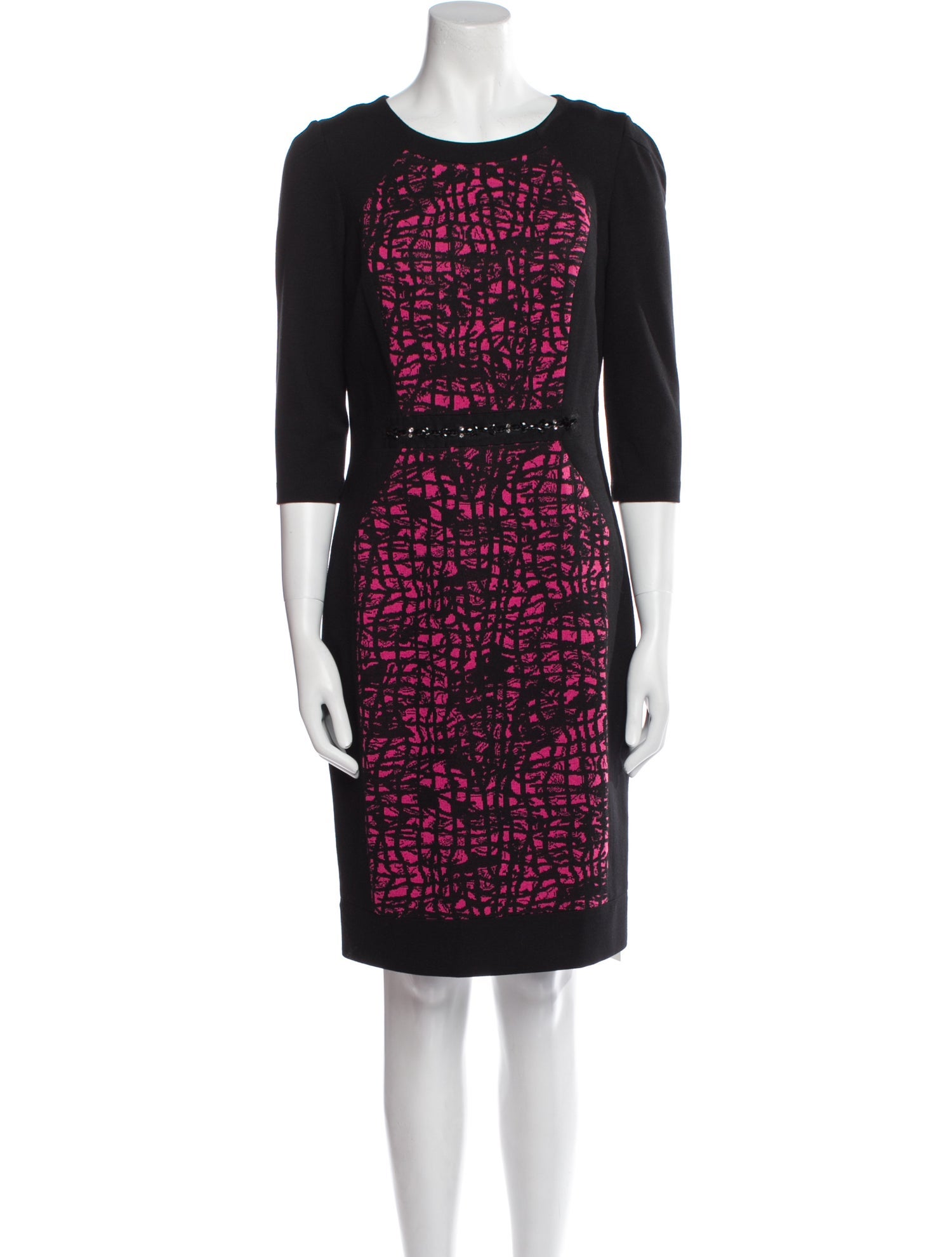 Teri Jon by Rickie Freeman Printed Knee-Length Dress