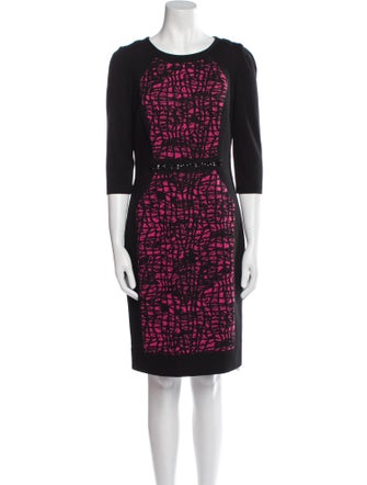 Teri Jon by Rickie Freeman Printed Knee-Length Dress