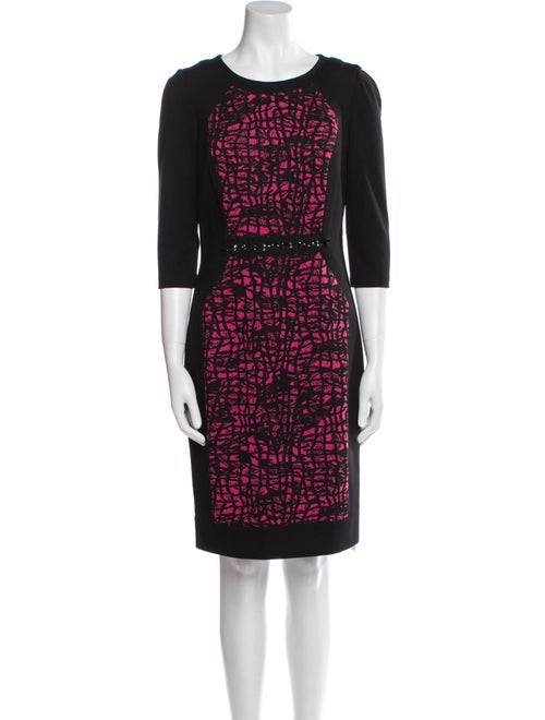 Teri Jon by Rickie Freeman Printed Knee-Length Dress
