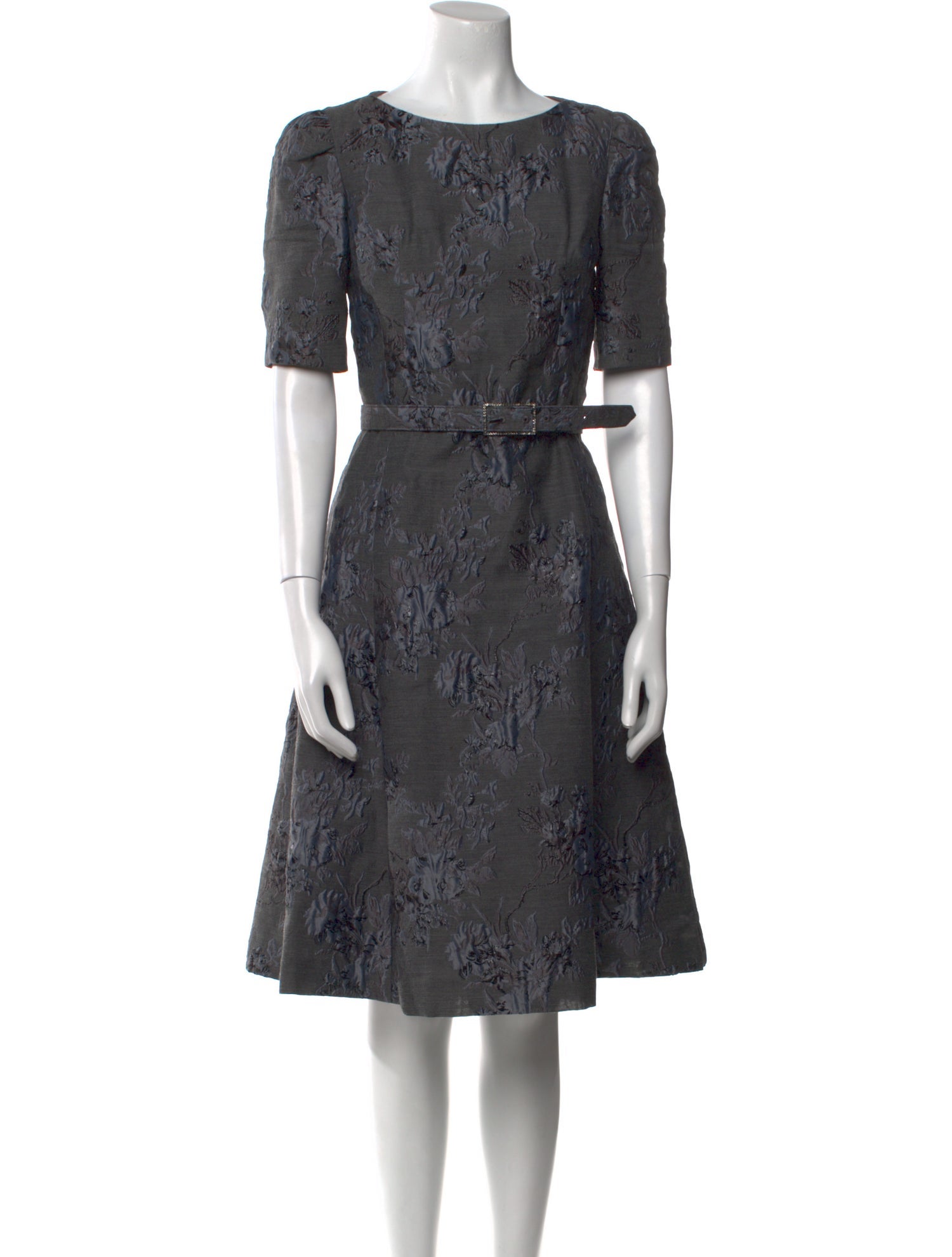 Teri Jon by Rickie Freeman Printed Knee-Length Dress