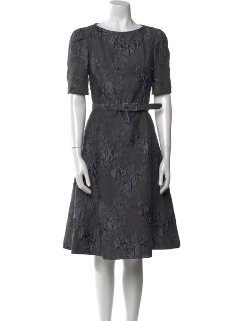 Teri Jon by Rickie Freeman Printed Knee-Length Dress