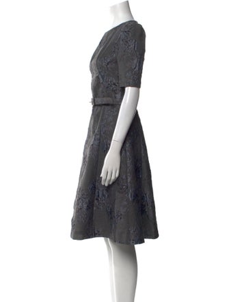 Teri Jon by Rickie Freeman Printed Knee-Length Dress