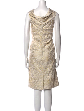 Teri Jon by Rickie Freeman Cowl Neck Knee-Length Dress