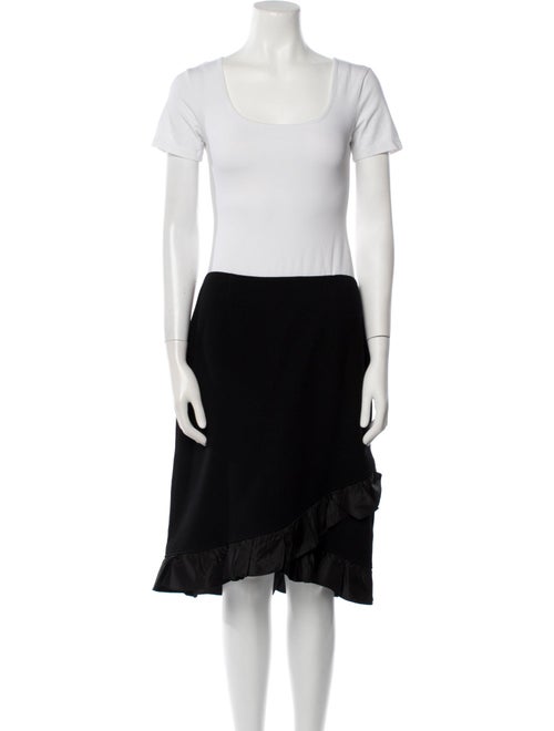 Teri Jon by Rickie Freeman Wool Bow Accents Skirt Suit