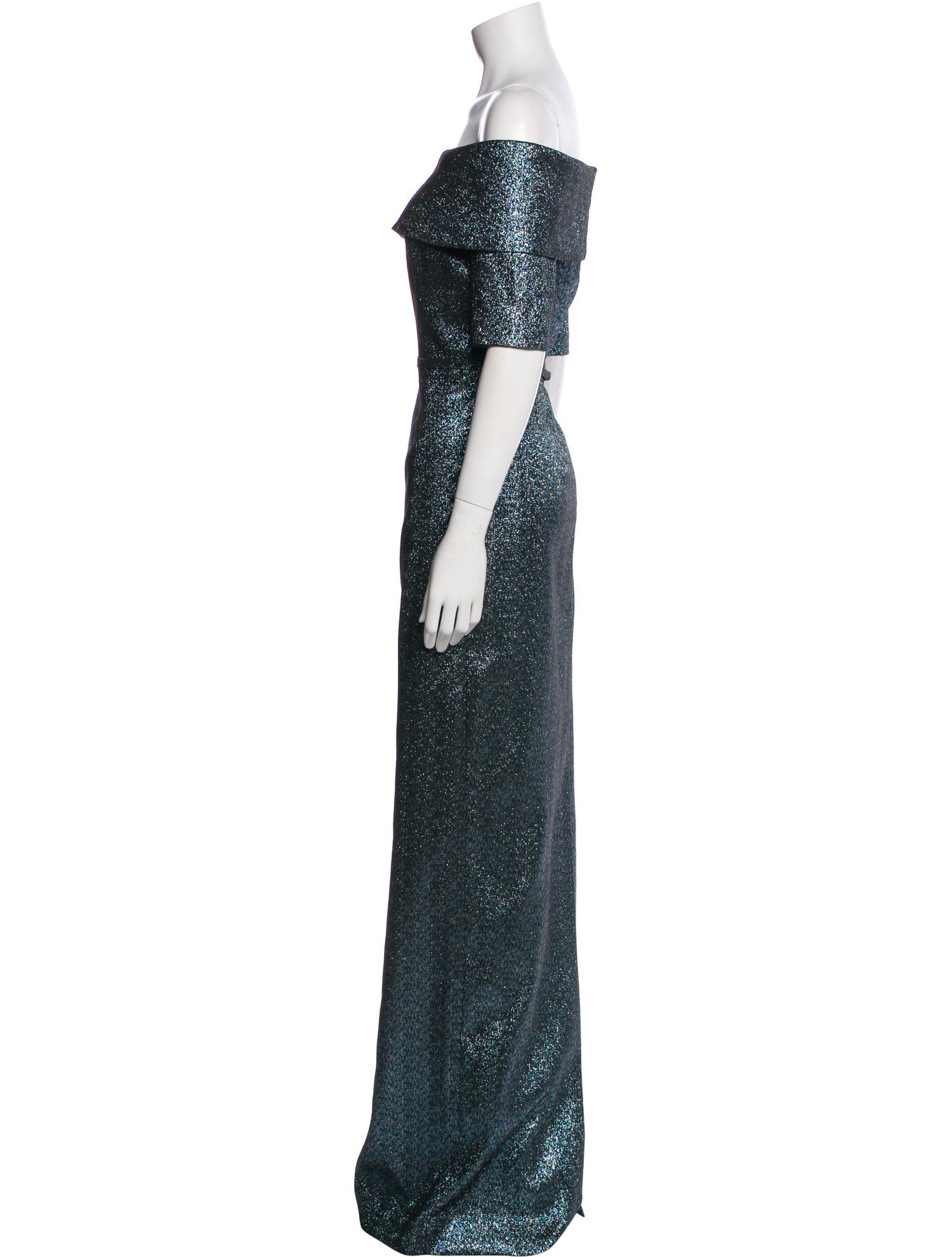 Teri Jon by Rickie Freeman Off-The-Shoulder Long Dress w/ Tags