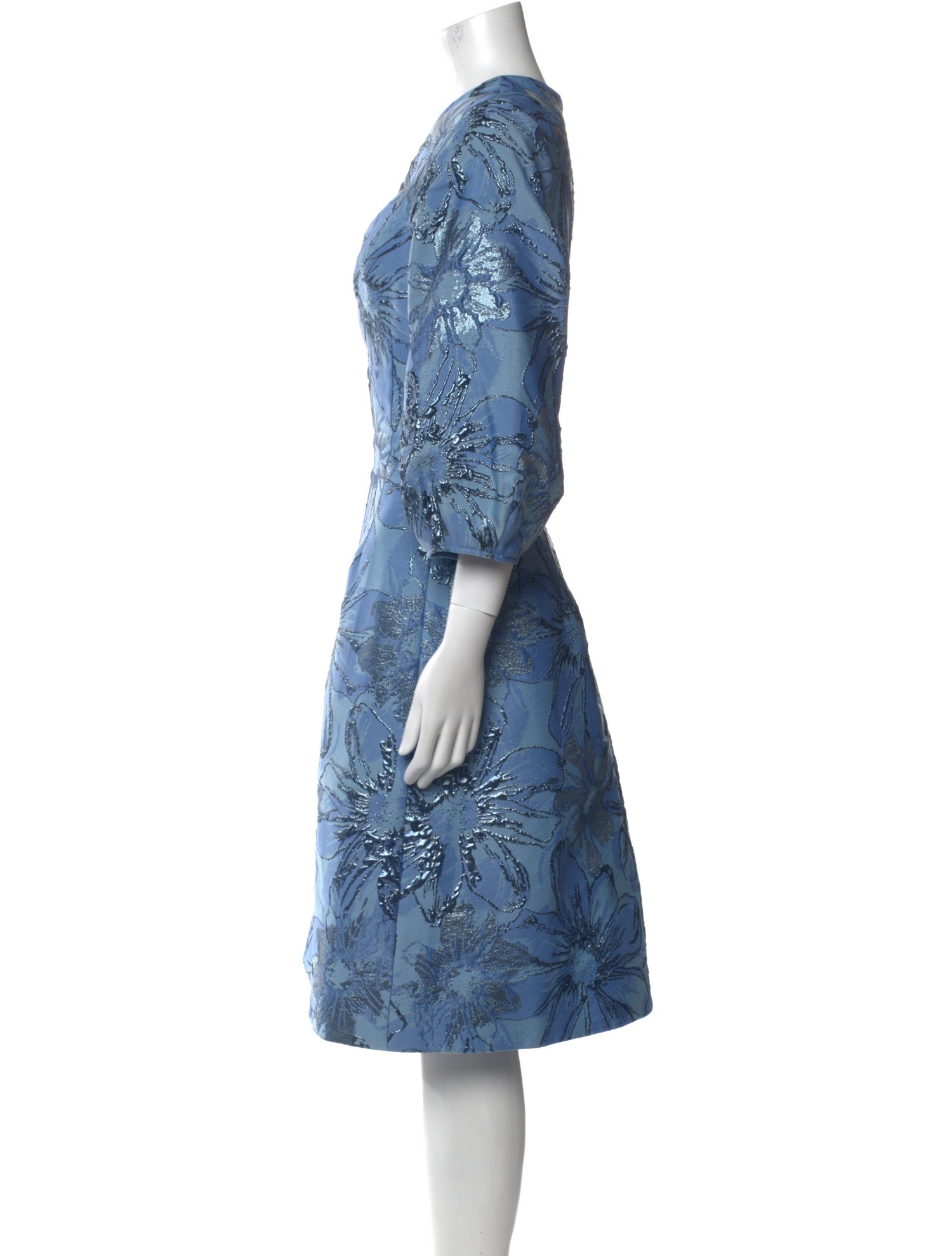 Teri Jon by Rickie Freeman Printed Midi Length Dress