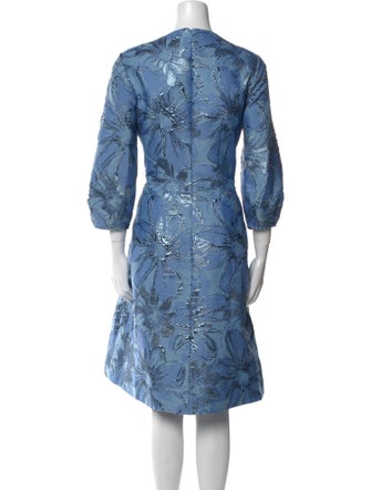 Teri Jon by Rickie Freeman Printed Midi Length Dress