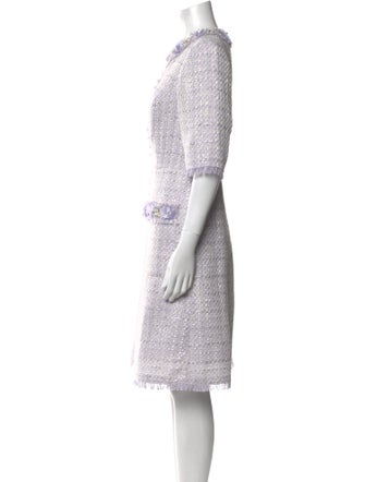 Teri Jon by Rickie Freeman Bateau Neckline Knee-Length Dress